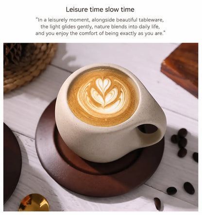 Ceramic Coffee Cup & Saucer Set
