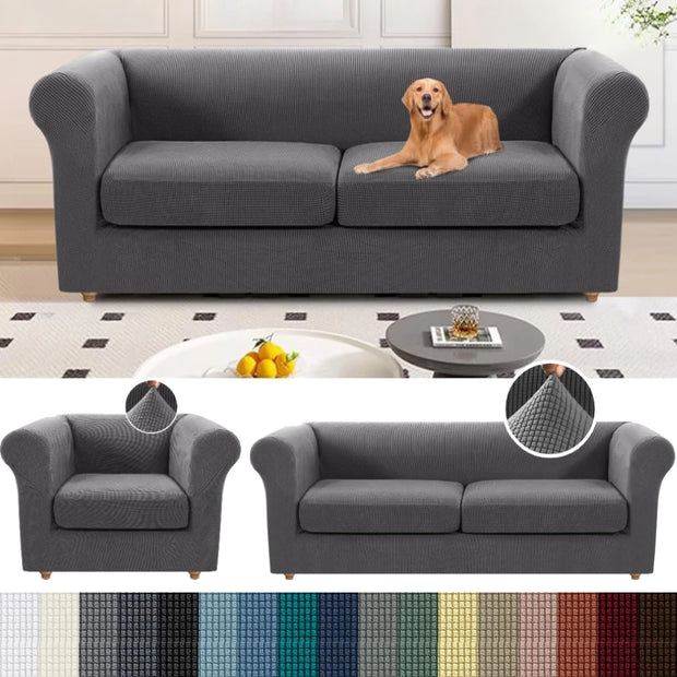 Stretch Jacquard Sofa Cover – 1/2/3/4 Seaters + Cushion Covers.