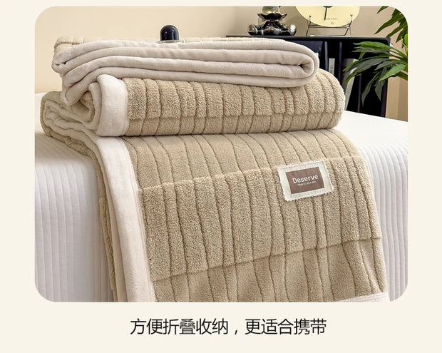 Double-sided Velvet Blanket and Pillowcase Set | Super Soft, Warm and Comfortable.