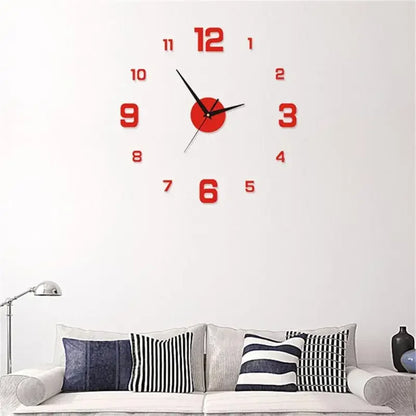 Frameless 3D Wall Clock 15.7"