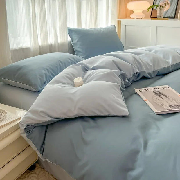 4 Pieces 2 Side Color Bedding Set