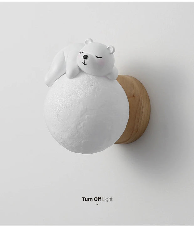 Charming Little Bear Moon Night Light