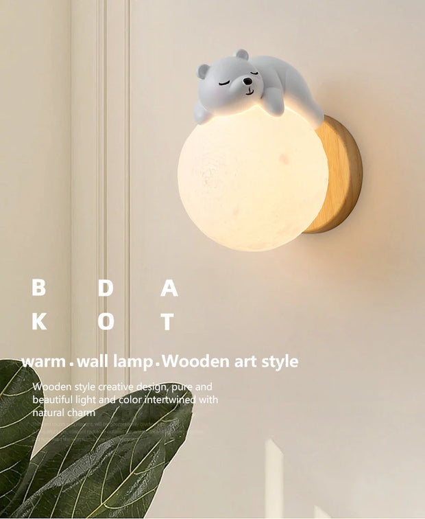 Charming Little Bear Moon Night Light