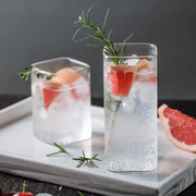 Premium Square Glass Cup for Iced Coffee, Tea and Various Beverages.