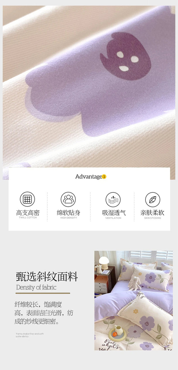 4 Pieces Bedding Set