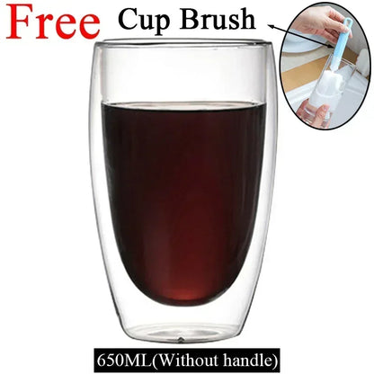 Double-Wall Borosilicate Glass Cups