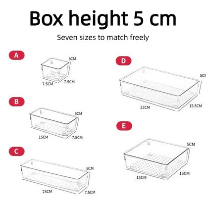 Clear Plastic Drawer Organizer Set