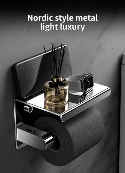 Stainless Steel Paper Towel and Toilet Paper Holder