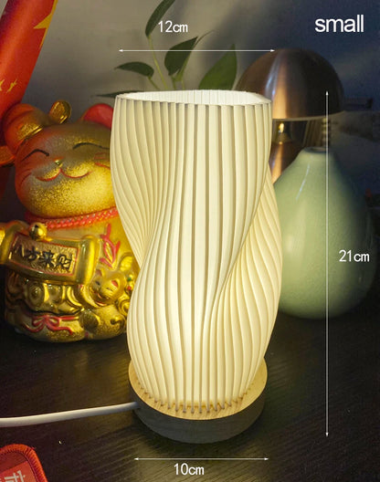 Sculptural Pleated Table Lamp
