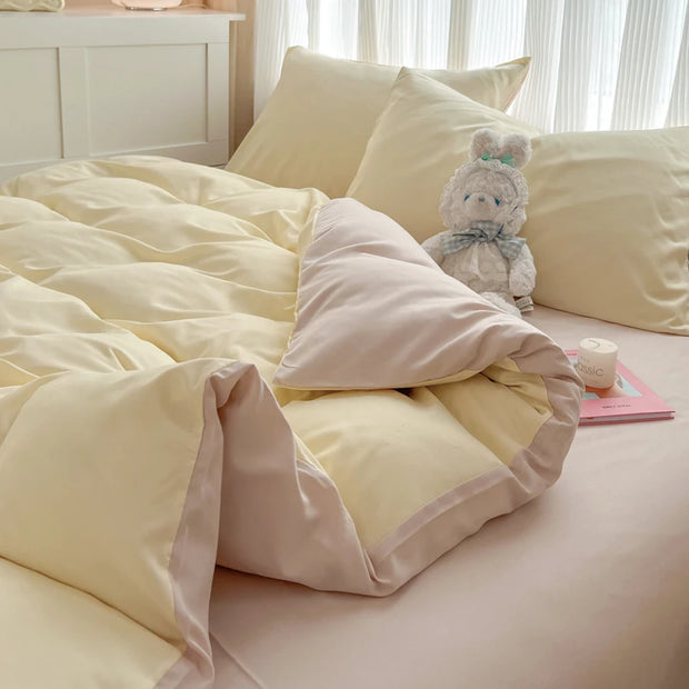 4 Pieces 2 Side Color Bedding Set