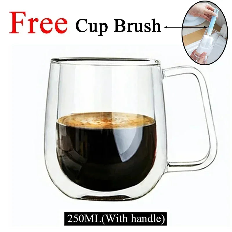 Double-Wall Borosilicate Glass Cups