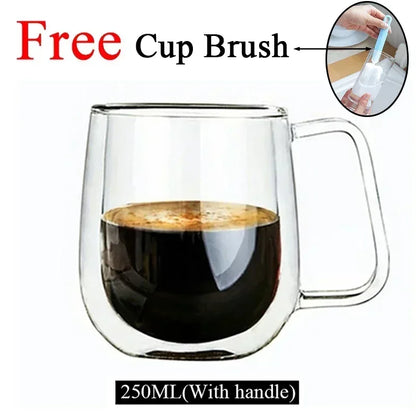 Double-Wall Borosilicate Glass Cups
