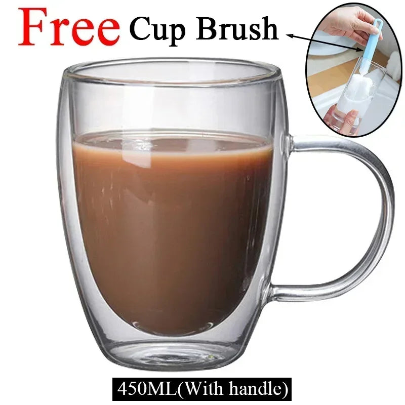 Double-Wall Borosilicate Glass Cups
