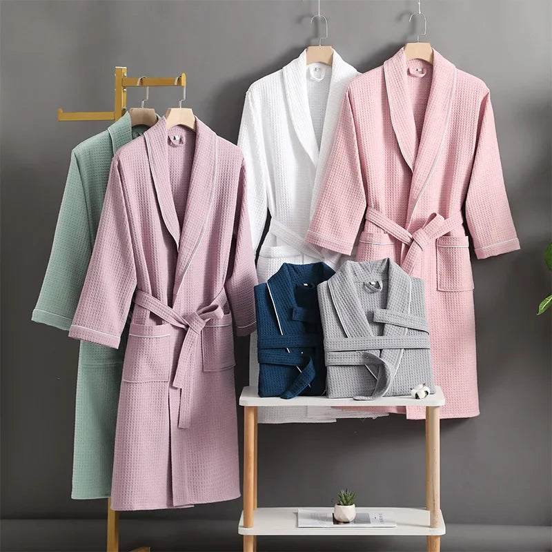 Cotton Waffle Weave Bathrobe
