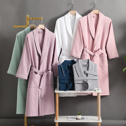 Cotton Waffle Weave Bathrobe