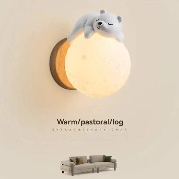 Charming Little Bear Moon Night Light
