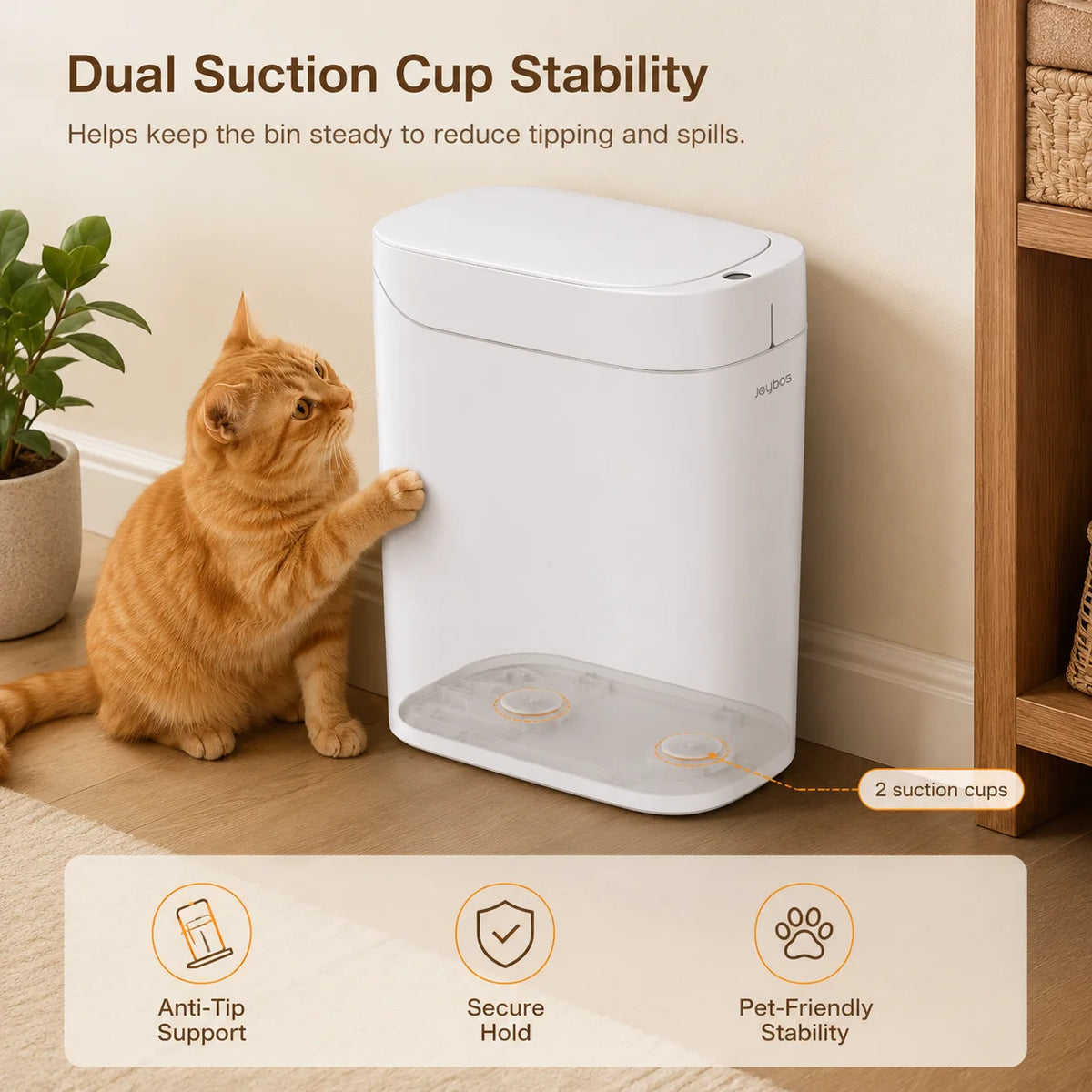 Smart Touchless Trash Can with Automatic Bag Lining System