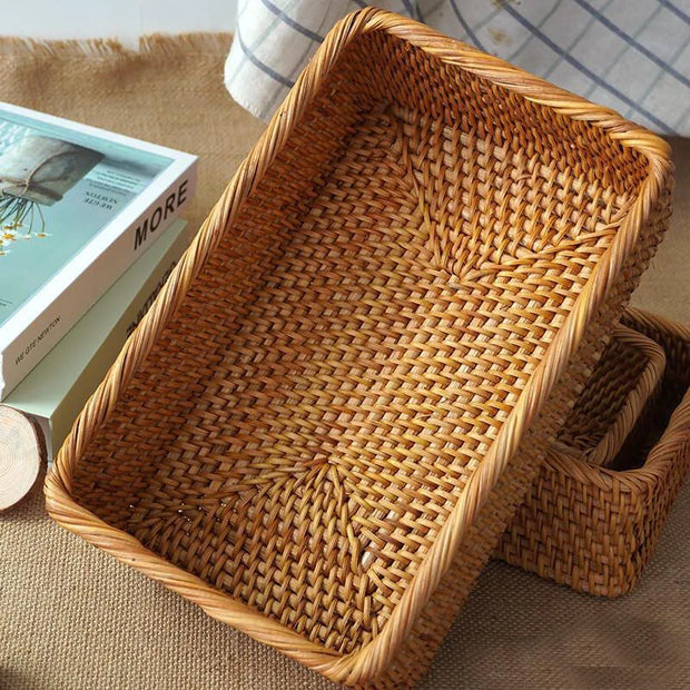 Multipurpose Rectangular Wicker Storage Basket