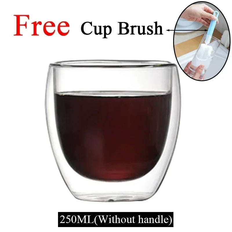 Double-Wall Borosilicate Glass Cups