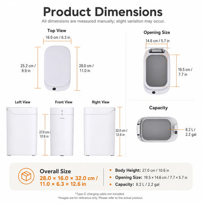 Smart Touchless Trash Can with Automatic Bag Lining System
