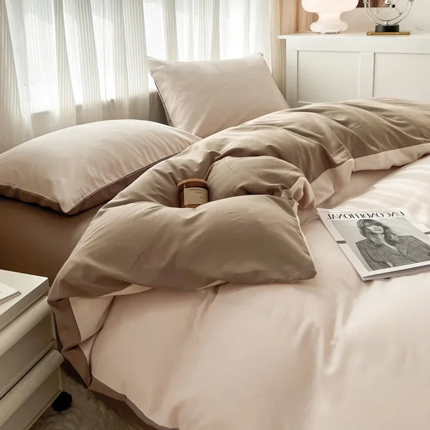 4 Pieces 2 Side Color Bedding Set