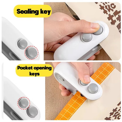 Rechargeable 2-in-1 Mini Bag Sealer & Cutter