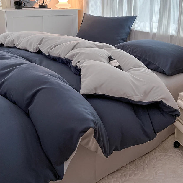 4 Pieces 2 Side Color Bedding Set