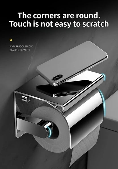 Stainless Steel Paper Towel and Toilet Paper Holder