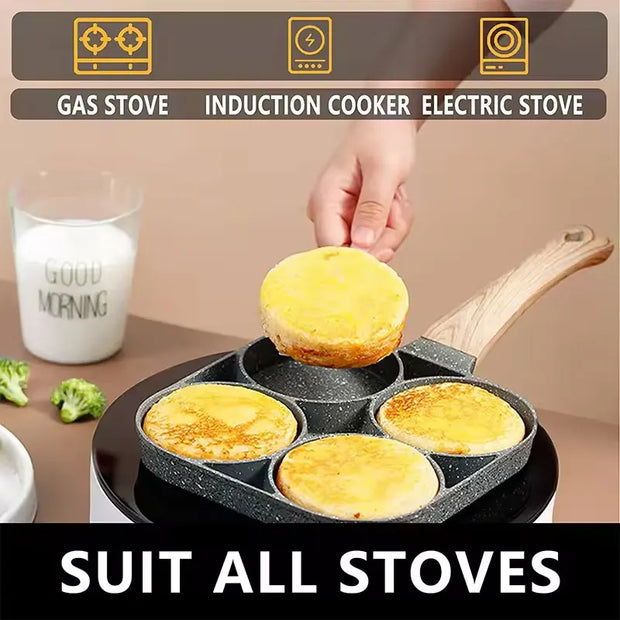 2/4-Hole Non-stick Frying Pan
