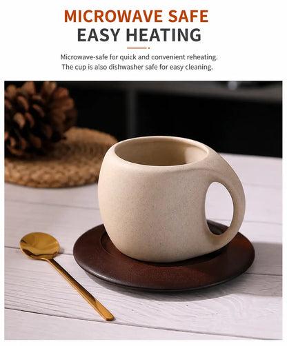Ceramic Coffee Cup & Saucer Set