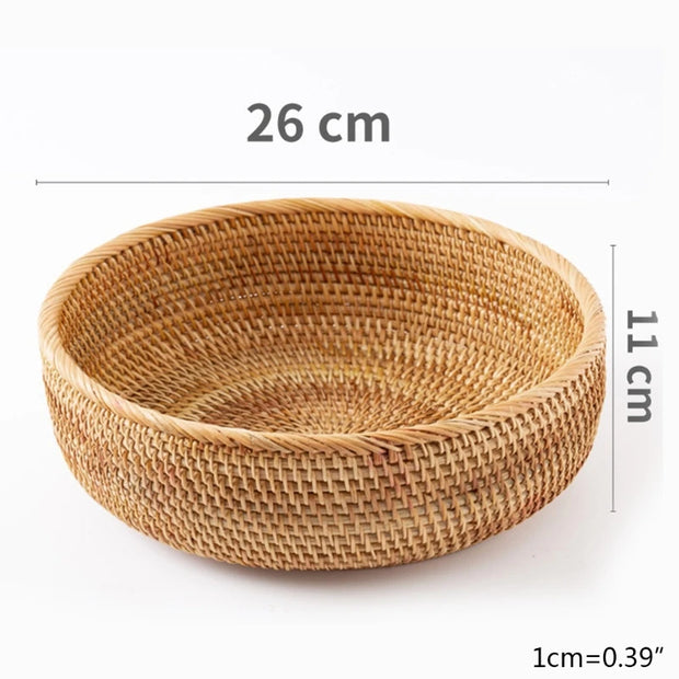 Handwoven Storage Basket - Rattan Tray