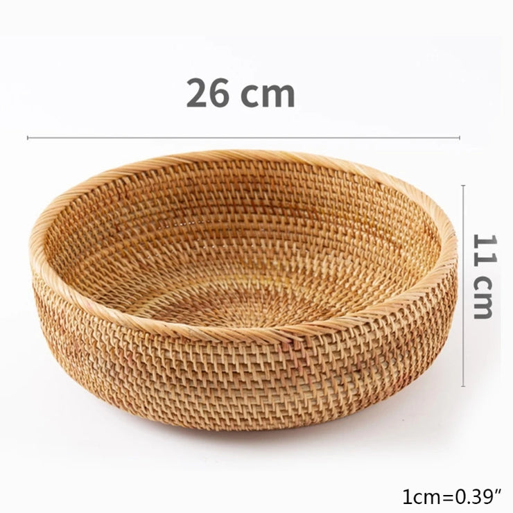 Handwoven Storage Basket - Rattan Tray