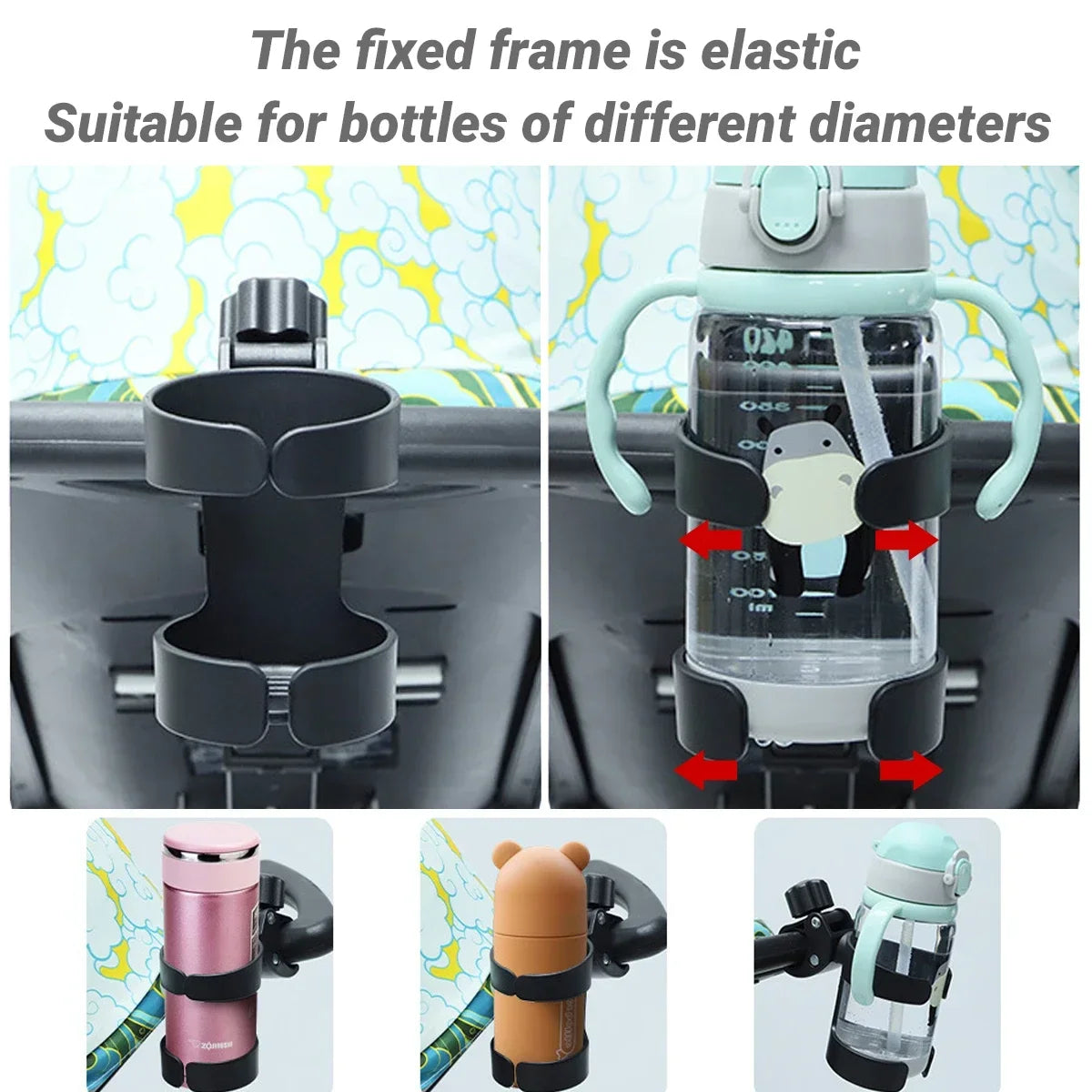360° Universal Stroller Cup & Bottle Holder