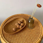 Handcrafted Oval Rattan Basket