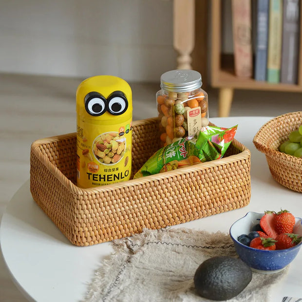 Multipurpose Rectangular Wicker Storage Basket