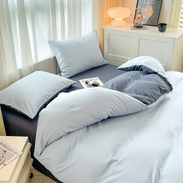 4 Pieces 2 Side Color Bedding Set