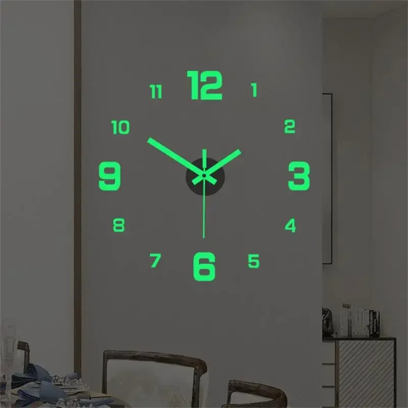Frameless 3D Wall Clock 15.7"