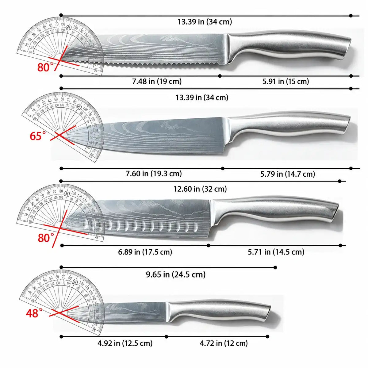 Stainless Steel Kitchen Knives & Sets