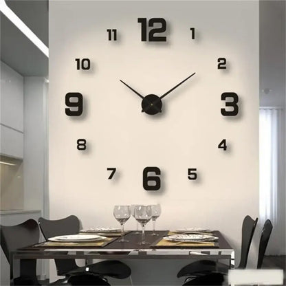 Frameless 3D Wall Clock 15.7"