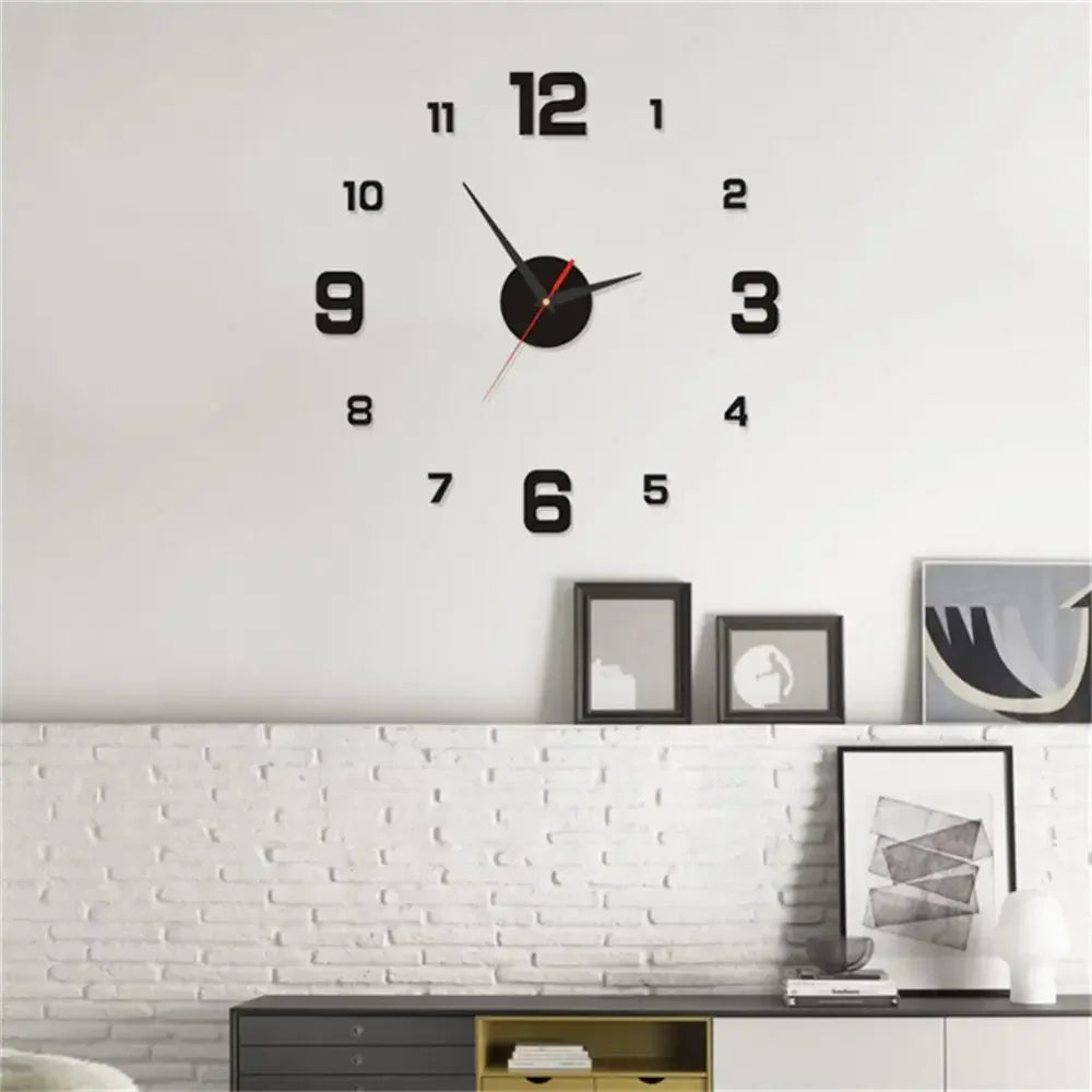 Frameless 3D Wall Clock 15.7"
