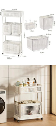 Multifunctional Storage Rolling Cart