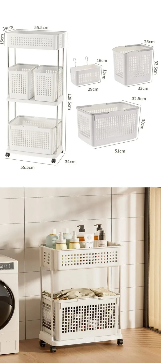 Multifunctional Storage Rolling Cart