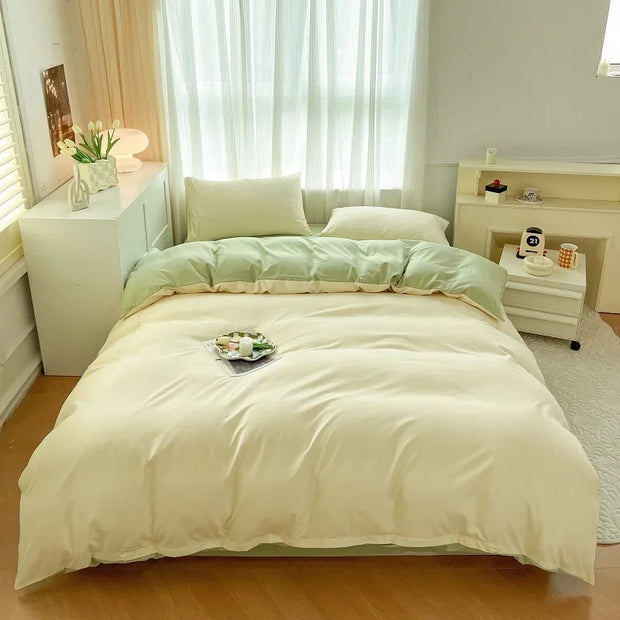 4 Pieces 2 Side Color Bedding Set