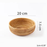 Handwoven Storage Basket - Rattan Tray
