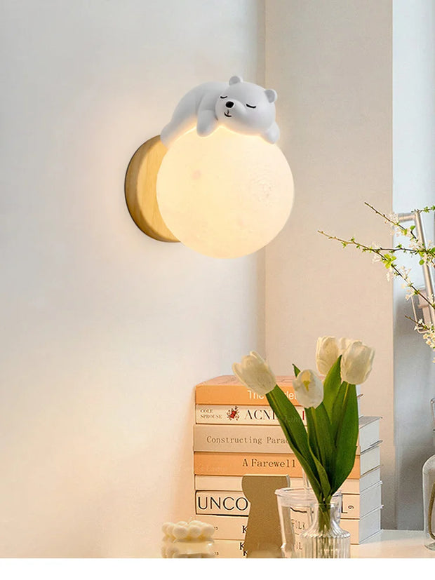 Charming Little Bear Moon Night Light