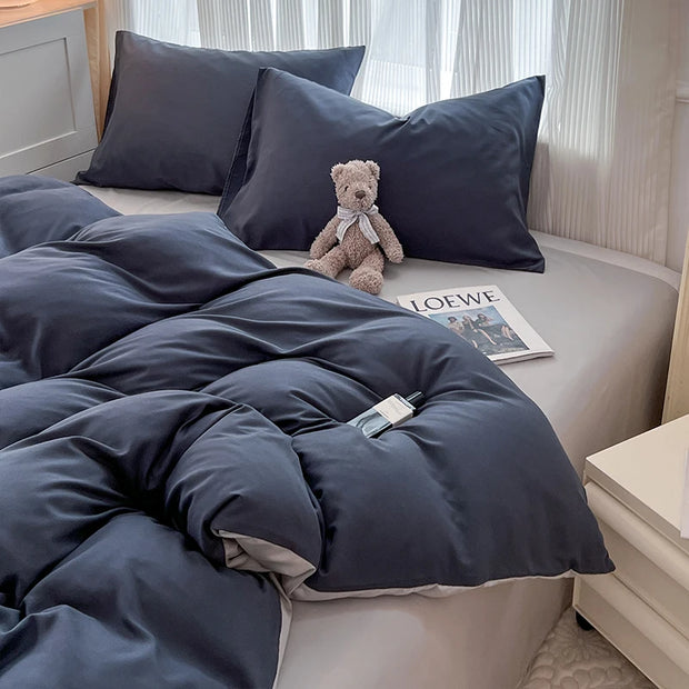 4 Pieces 2 Side Color Bedding Set