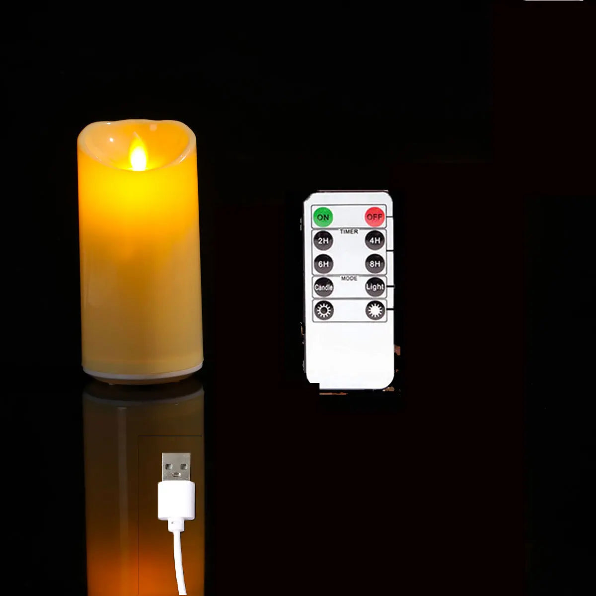 Rechargeable Flameless LED Candles with Remote