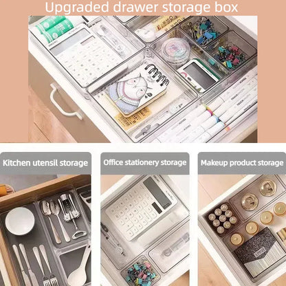 Clear Plastic Drawer Organizer Set