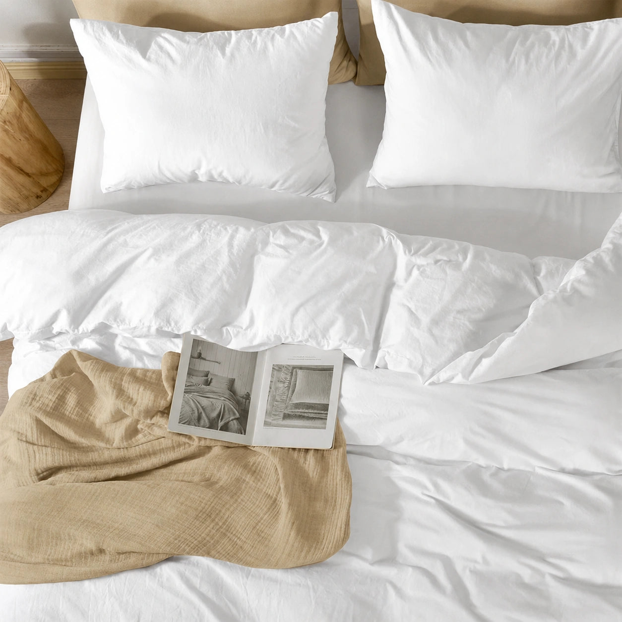100% Washed Cotton Bedding Set