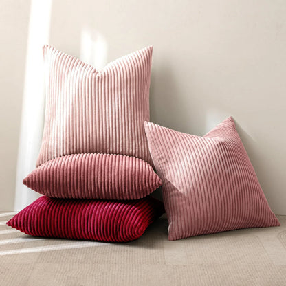 Set of 4 Textured Boho Pillow Covers